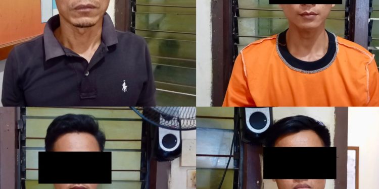 Empat Pria Diamankan Saat Pesta Sabu di Lampung Tengah, Polisi Sita Barang Bukti